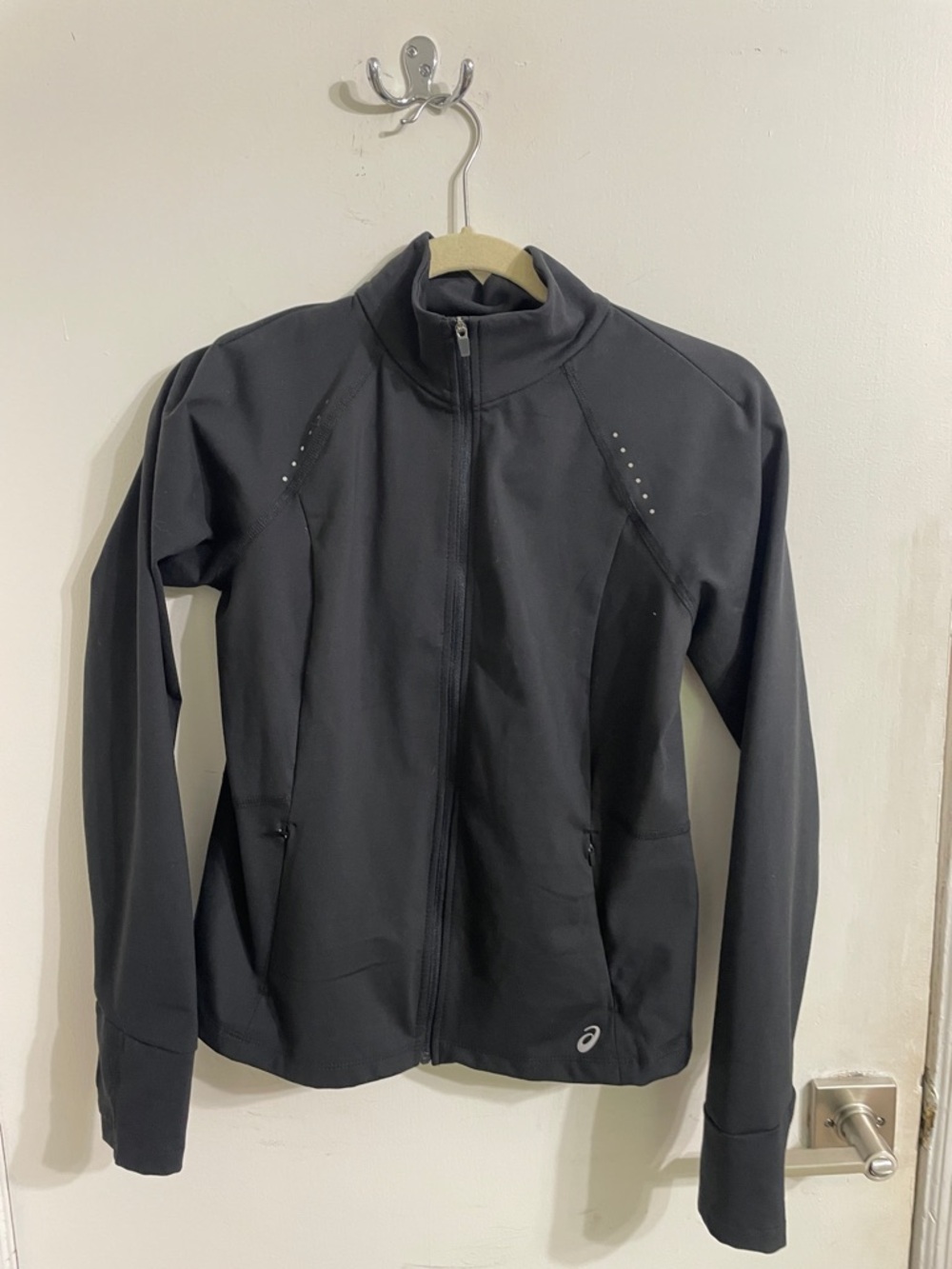 Asics Black Women's Lightweight Zip-Up Utility Jacket